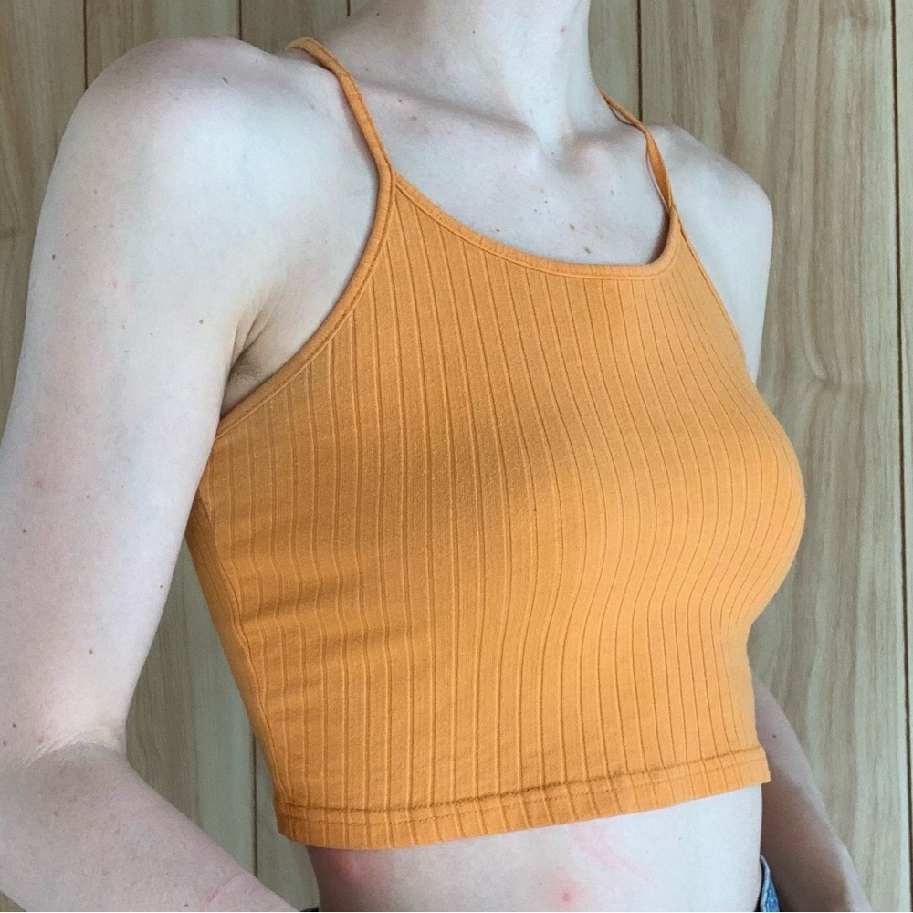 Bundle Blue & Orange Ribbed Crop Tops - Picture 11 of 16